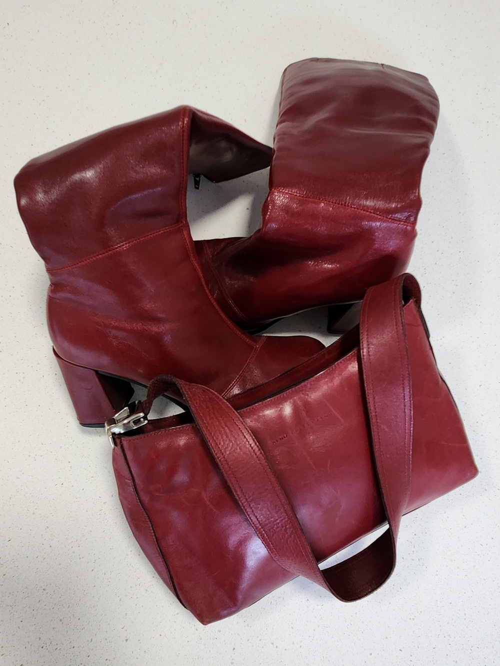 Bundle! Aldo Leather Shoulder Bag//Aldo Leather Boots